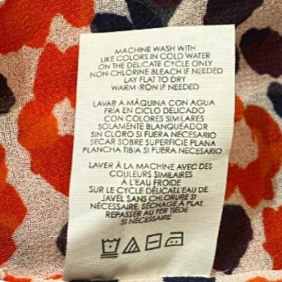 CAbi Flipside Floral Blouse Red Poppy Print 5356 Women's Small S Lightweight EUC - Picture 10 of 10